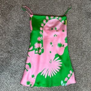 Zara Pink/Green Mini Dress